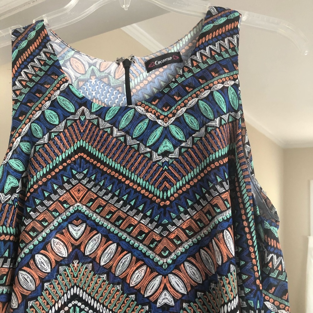 Summer colors flowy cocktail dress